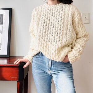 Cozy Cream Cable Knit Sweater